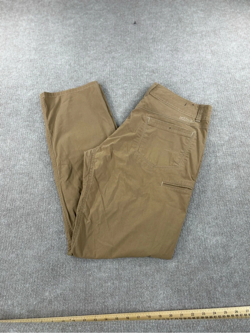 Kuhl Slax Pants Mens Size 35x34 Brown Hiking Outdoor Stretch Chino Quick Dry